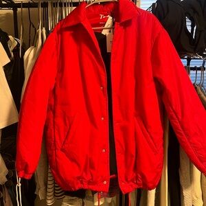 Aritzia TNA Coaches Jacket Red
